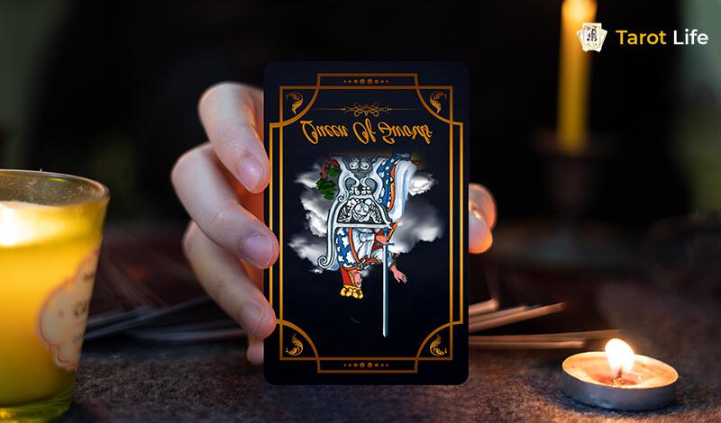 Reversed image of Queen of Swords